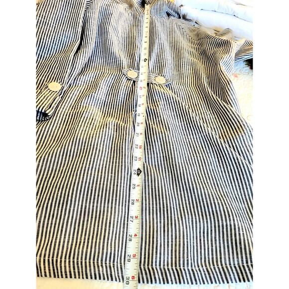 NWT Jones New York Lightweight Jacket Striped Hood Linen New With Tag Size 1X - Picture 12 of 13